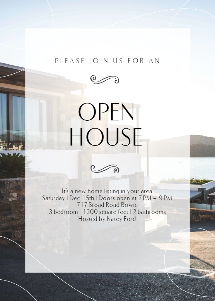 Open house invitation discount
